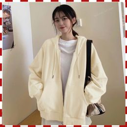 Women's Hoodies Sweatshirts Spring Hooded Sweatshirts with Pocket for Women Plus Size Long Sleeve Vintage Casual Cardigan y2k Streetwear Zip Up Hoodie Cloth 230808