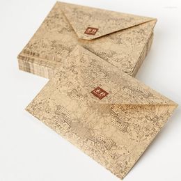 Gift Wrap 10pcs Envelope Retro Kraft Paper Postcard Card Storage Bags Greeting Cards Letter Envelopes Material