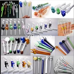 Colourful Glass Handmade Smoking Pipes Oil Burner Pipe Water Bongs Smoking Accessories Hearb Tobacco Pipe
