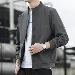 Men's Jackets Solid Colour Fall Jacket Casual Zipper Summer Spring Thin Winter