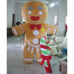 Animal Costumegin gerbread man Mascot Clothing walking cartoon Apparel Halloween Christmas Birthday party