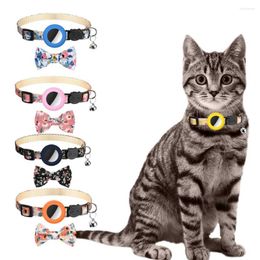 Dog Collars Puppy Neck Strap Exquisite Pattern Pet Circle Bow-knot Style Flower Print Collar Bow Tie