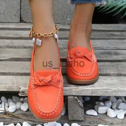 Dress Shoes Weave Braided Retro Shoes Woman Leatherette Moccasins Low Heeled Comfortable Loafers Soft Sole Driver Chaussure Femme J230808