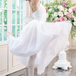 Stage Wear Fashion Professional Women Ballet Performance Romantic Long Tutu Dance With Wing