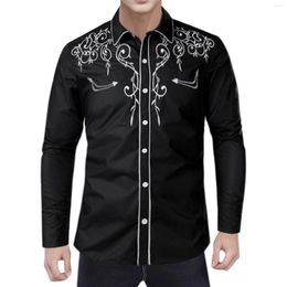 Men's Casual Shirts Shirt Mens Elegant Print Turn-Down Collar Slim Single Breasted Aesthetics Overshirt Work Office Formal Wear Leisure