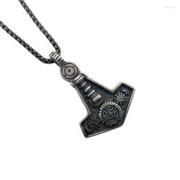 Pendant Necklaces Mechanical Toothed Gear Necklace Antique 316 Stainless Steel Cool Fashion Jewellery BLKN0794