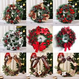 Decorative Flowers Christmas Wreath El Window Hangings Multi-style Decoration Shopping Mall Small 30cm