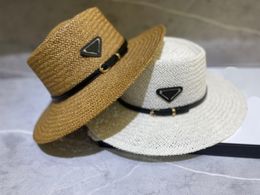 Designer ball Caps Ladies sun hat Couple Style Metal Triangle Label Sunscreen Sun Hat Outdoor Leisure Beach Hat Small Eave Basin Hat fashion fisherman's hat