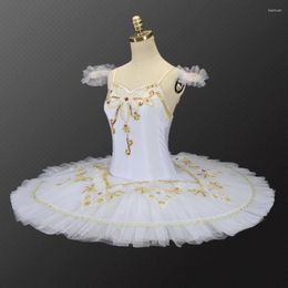 Stage Wear Orchid Dance Professional High Quality Custom Size White Ballet Tutu Girls