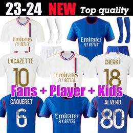 2023 2024 Maillot de Foot Soccer Jerseys Lyonnais Caqueret Tolisso Jeffinho ol Aouar Tagliafico Fan