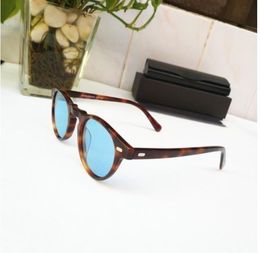 Großhandel Vintage Sonnenbrille Männer und Frauenbrillen OV5186 polarisiert 45 mm 47 mm Sonnenbrille mit Gehäuse