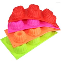 Baking Moulds Creative Home Kitchen Mould Silicone 6 Aavities 3D Pumpkin Shape Cake Mould Decorating Tool For Mousse Moulds