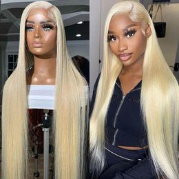 Bone Straight 613 HD Lace Frontal Wig Human Hair 13x4 Blonde Front Short Bob Coloured Wigs For Women