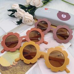 Солнцезащитные очки 2023 солнце цветок круглой милые дети Uv400 для мальчиков девочки для малышей милые детские бокалы дети