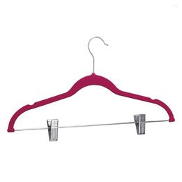 Hangers 10pcs Multifunction Non-Slip With Clips Laundry Closet Drying Rack Wardrobe Organizer Garment Suit Velvet