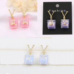 18K Gold Plated Designer Earrings Ear Stud Designers Brand Geometry Letters Women Earring Wedding Party Jewerlry Classic Style 3 Colours