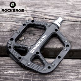 Bike Pedals ROCKBROS Ultralight Seal Bearings Bicycle Cycling Nylon Road bmx Mtb Flat Platform Parts Accessories 230808