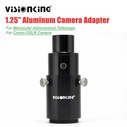 Visionking 1.25" Aluminium Camera Adapter For Monocular Astronomical Telescope For Canon DSLR Camera EOS Eyepiece Accessory