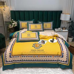 Yellow Designer Bedding Sets Cover Bohemia Fashion Printed Cotton Queen Size High Quality Luxury Bed Comforters Set278A