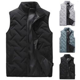 Men's Jackets Casual Padded Vest Zipper Stand Collar With Jr For Men Mens Winter Hood Trading