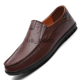 Dress Shoes Genuine Leather Men Shoes Casual Luxury Brand Soft Mens Loafers Moccasins Breathable Slip on Male Driving Shoes Plus Size 37-47 J230808