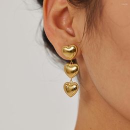 Hoop Earrings Uworld Elegant Statement Stainless Steel Silve Colour 18k Gold Plated Golden Jewellery Love Themed Valentines Day Gift Aretes De