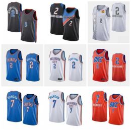 NBA_ Jersey Oklahoma''City''Thunder''Men Steven Adams Paul George Dennis  Schroder Gray Custom Jersey 