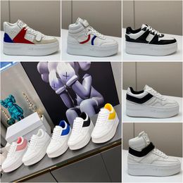 Shoes Block Calfskin Designer Women Jane Low Lace Up Sneaker Fashion Loose Cake Thick Sole Rubber Canvas Casual Increase Outdoor Small White Shoe