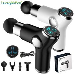 Full Body Massager Massage Gun 32 Speed Deep Tissue Percussion Muscle Fascial For Pain Relief And Neck Vibrator Fitness 230809