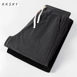 Men's Pants KKSKY Men Jogging Pants Winter Casual Warm Streetwear Sweatpants Gym Male Clothing Polyester Drawstring Pants Man Trousers 5XL 230808