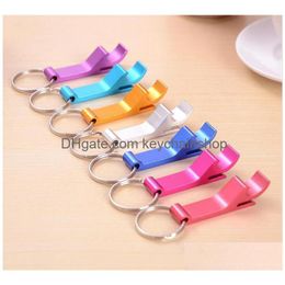 Keychains Lanyards Portable Keychain Aluminum Pocket Key Chain Beer Bottle Opener Claw Bar Small Beverage Ring Drop Delivery Fashion Dhufe