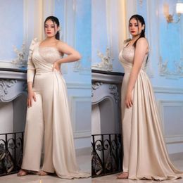 Party Dresses Elegant Evening For Women One Shoulder Jumpsuit Overskirt Gowns Ladies Formal Prom Dress Vestido De Novia