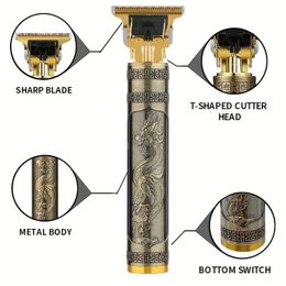 1pc Zinc Alloy Hair Trimmer Electric Hair Clipper Hair Shaver With Large Capacity Battery Hair Cutting Machine Hair Care And Styling