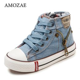 Sneakers 2023 Canvas Children Shoes Sport Breathable Boys Brand Kids For Girls Jeans Denim Casual Child Flat Boots 230808