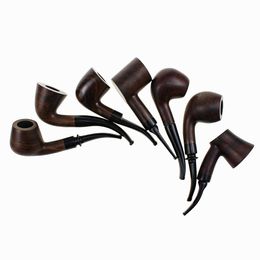 Smoking Pipes solid wood natural Colour dry tobacco pipe Heat-resistant ebony pipe wooden pipe smoking accessories