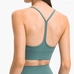 Yoga Outfit Solid Color Sports Bra Cross Strap Gym Fitness Women Tank Crop Top High Impact Workout Bralette Push Up Tight Underwear