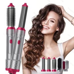 5-in-1 Electric Hair Dryer & Styler Brush - Hot Air, Negative Ion, Curling Comb & More!