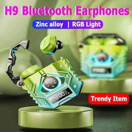 H9 Bluetooth earphones Metal earphones Wireless Bluetooth 5.3 Three earphone modes Game and Outdoor earphones For Smart Phone HKD230809