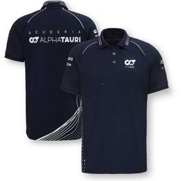 Mwus 2023 Formula One Men's Fashion Polo F1 Racing Team 2023 Scuderia Alpha Tauri Uniform T-shirt Moto Bicycle Shirt T-shirt