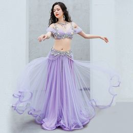 Luxury Stage Costume Fringe Bra Sexy Swing Skirt Dance Wear For Women Competition Show Performance Outfit Fairy Bellydance New