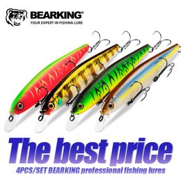 Baits Lures BEARKING s 4pcs set 130mm 25g SP Tungsten ball fishing lures minnow quality professional baits model crankbaits 230809