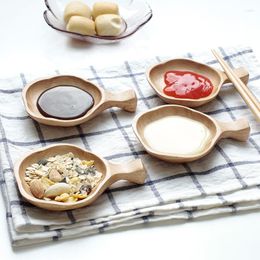 Chopsticks 100pcs/lot High Quality Japanese Cherry Sauce Dish With Holder Creative Beech Wood El Supplies