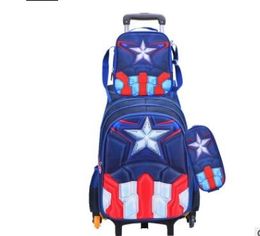 Backpacks School Rolling backpack Bag For girl Trolley Bag For boys kids trolley wheeled Backpack set Children school backpack with Wheels 230809