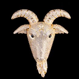 Designer Jewelry Antelope head pendants jewelry High fashion mens pendant necklace 10k 14k 18k gold plated pendants