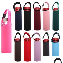 Party Favour Portable Beer Glass Single Neoprene Bottle Cooler Sleeve Holder Er Bag Water Bottles Tote Cup Set Drop Delivery Home Garde Dhwtj