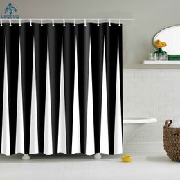 Toothbrush Holders Waterproof Shower Curtain with 12 Hooks Colourful Stripes Bathroom Curtains Polyester Fabric Bath for Home Decor 230809