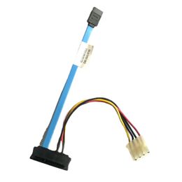 Right Angled 90 Degree ITX Hard Drive Data Power Supply Integrated Cable IDE 4Pin SATA to SATA 22Pin(7+15Pin) Data Power Cable