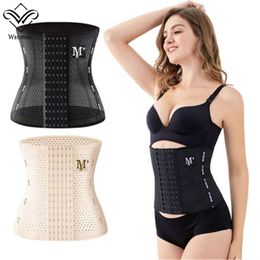 Hot Sales Ladies Slimming Hollow Breathable Fajas Reductoras tummy Control Columbian Mesh Waist Trainer