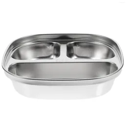 Bowls Compartment Plate Dinner Stainless Steel Nutrition Eating Kitchen Supply 304 Divided Dish Toddler Tray