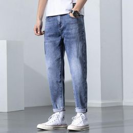 Men's Jeans Classic Design Men Stylish Blue Casual Vintage Harem Straight Large Size Pants Male Cotton Long Trouser